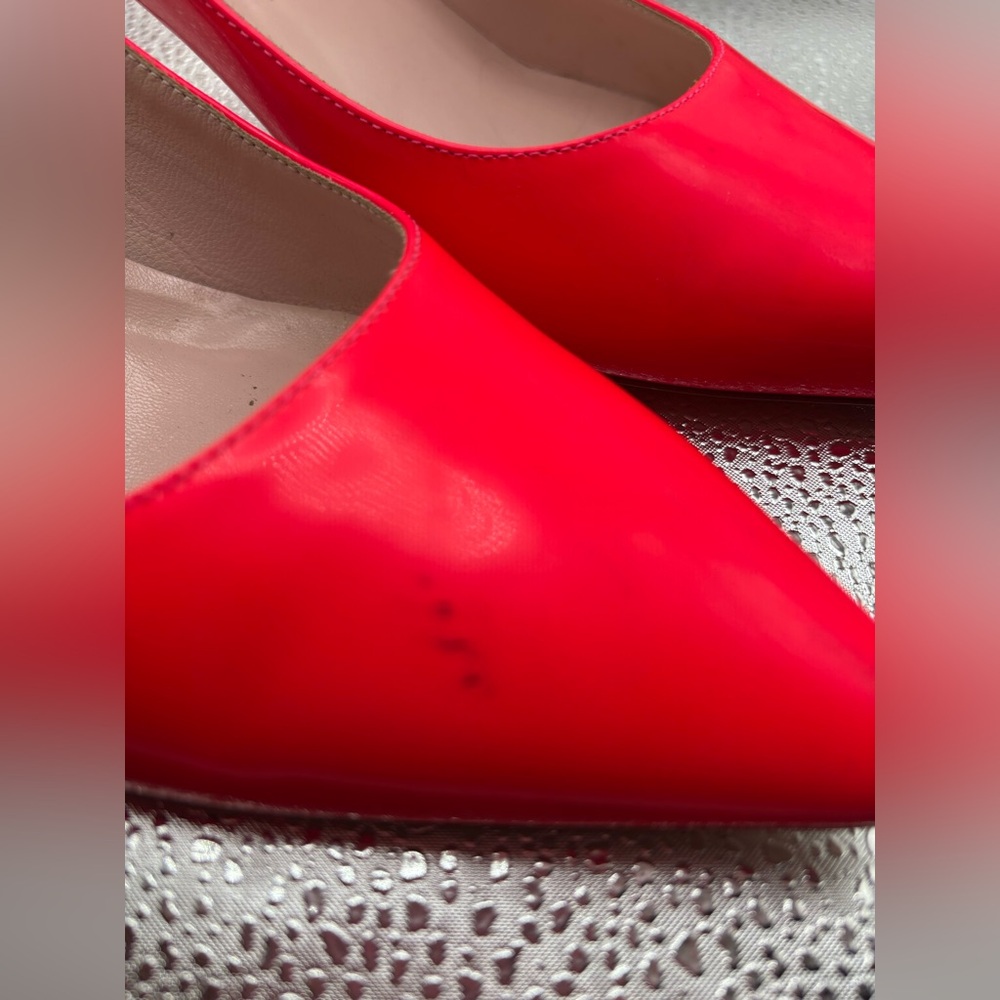 Kate Spade Melanie Bright Neon Pink Kitten Heels Size 8.5 Pumps Patent Leather - Picture 2 of 7